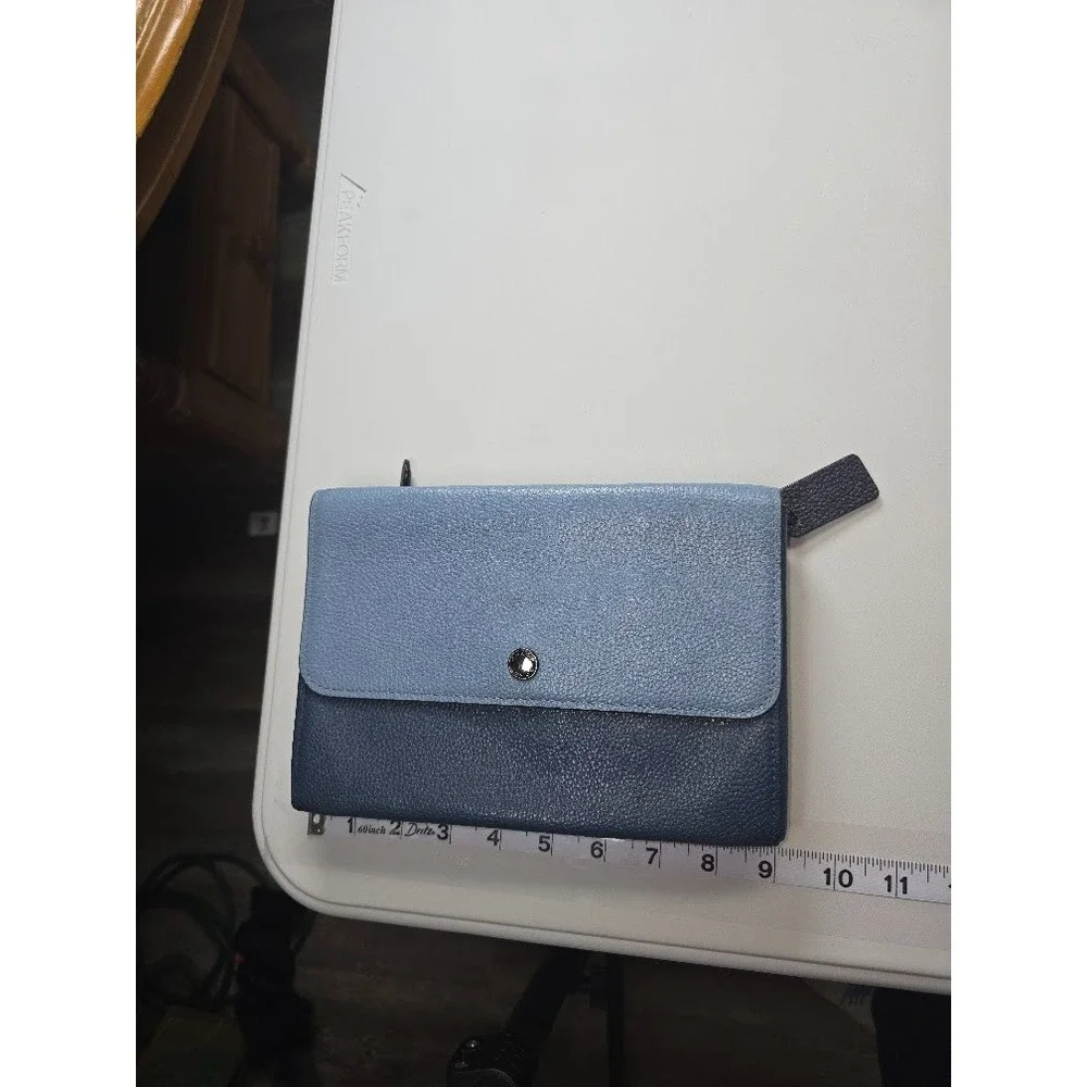 Coach Two Tone Blue Crossbody Bag Navy & Light Blue Leather